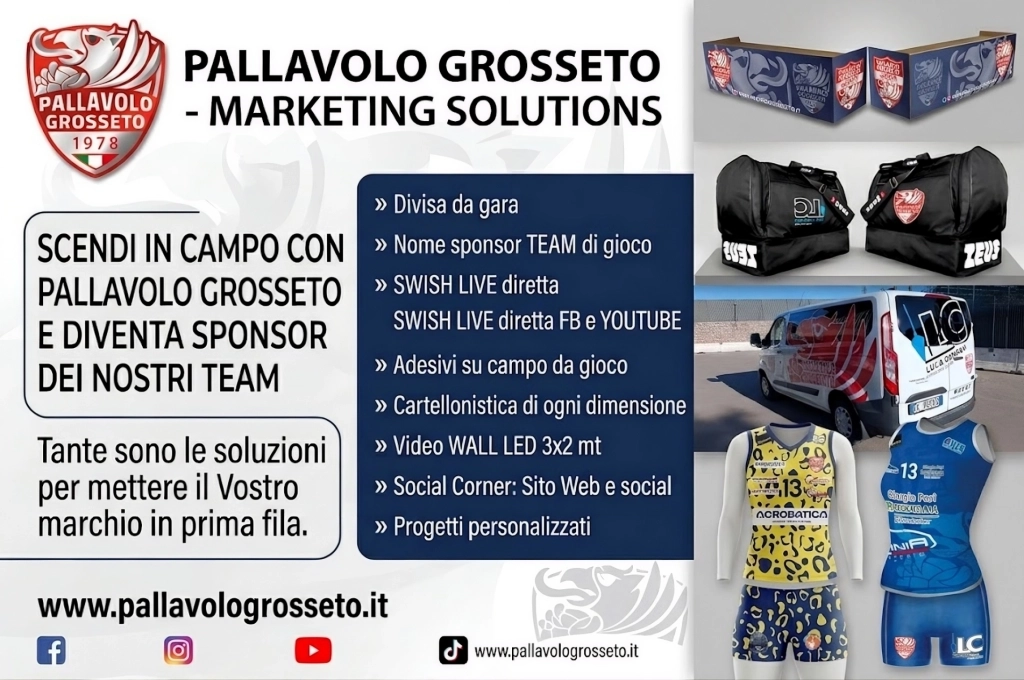 VUOI SPONSORIZZARE PALLAVOLO GROSSETO? TI ASPETTIAMO!